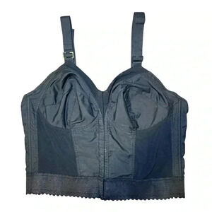 Underscore Women's Bra Black Size 40C Longline Bra Corset Wirefree Front Close